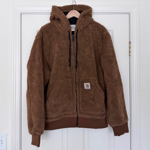 Carhartt WIP Work in Progress OG Active Liner Sherpa Fleece Brown - Picture 2 of 7